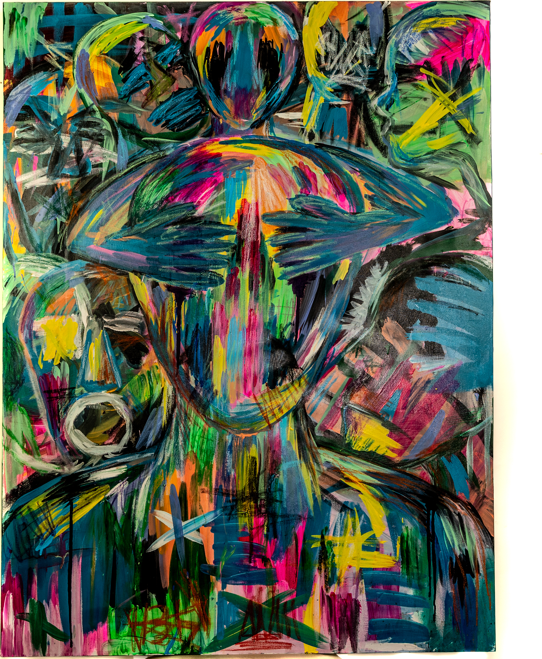Expressionist portrait painting exploring emotion and the mental health journey