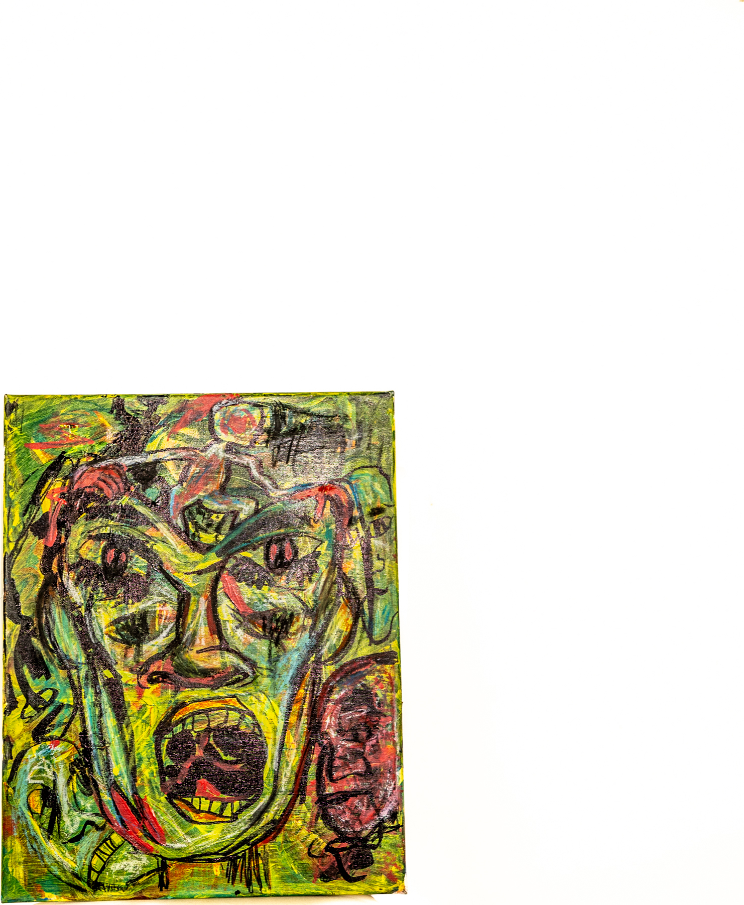 Figurative painting portraying survival and inner light