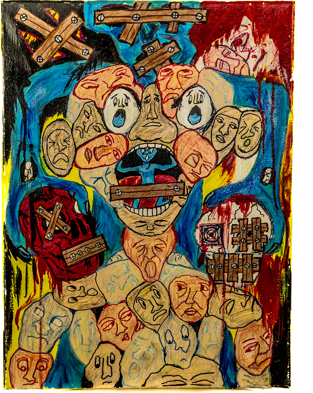 Colorful expressionist portrait by Franco