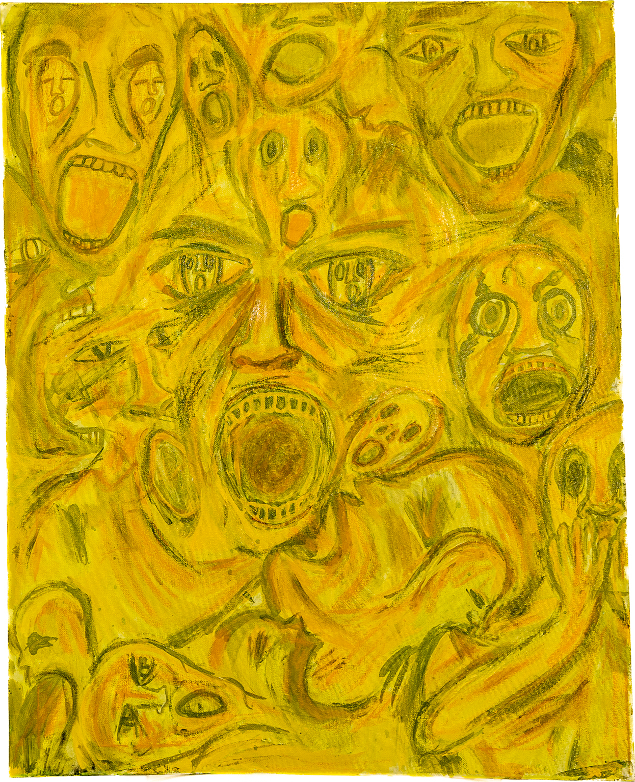 Raw portrait painting reflecting grief and resilience
