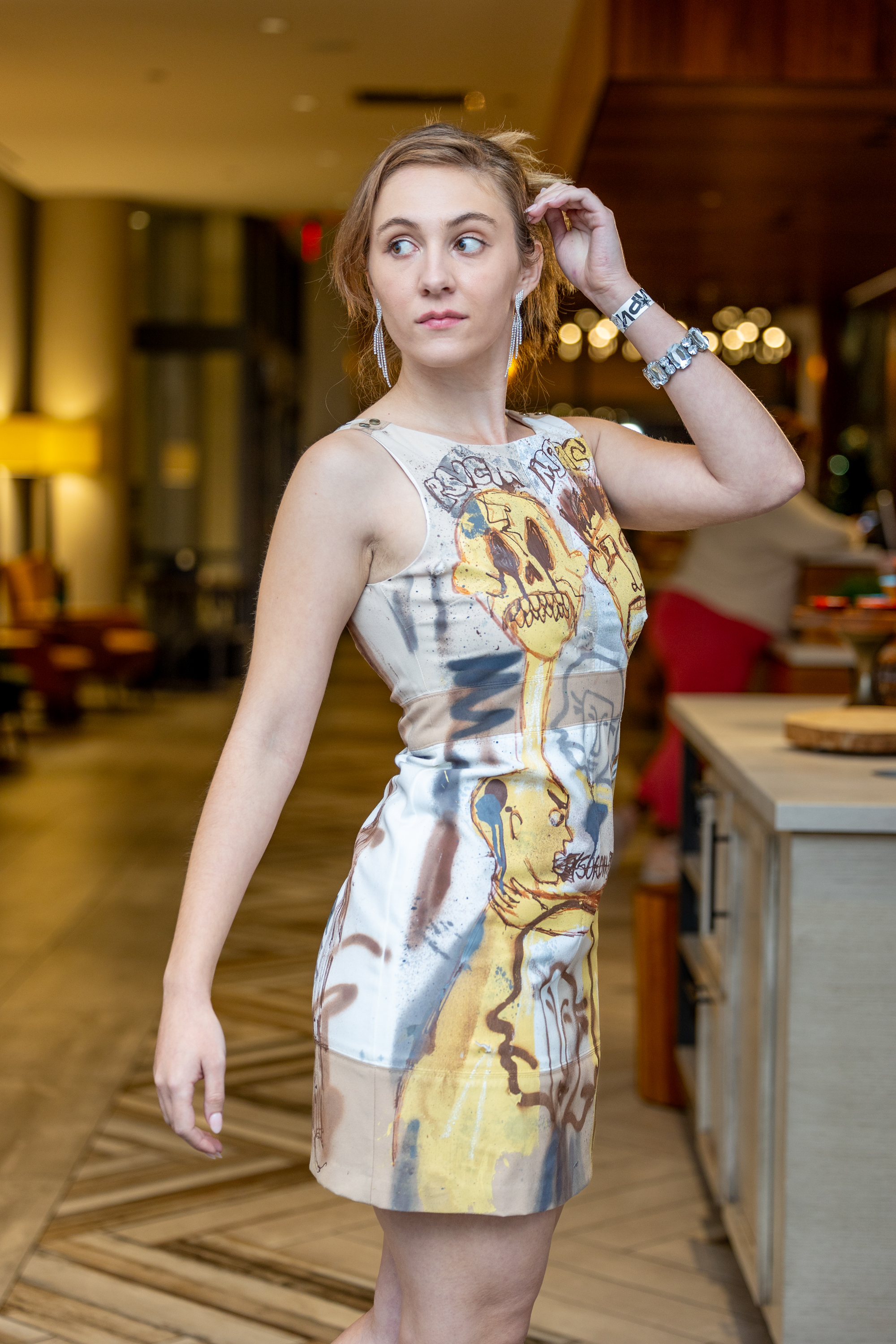 Models in hand-painted DiSoRdInE apparel at Fashion Show Awards gala