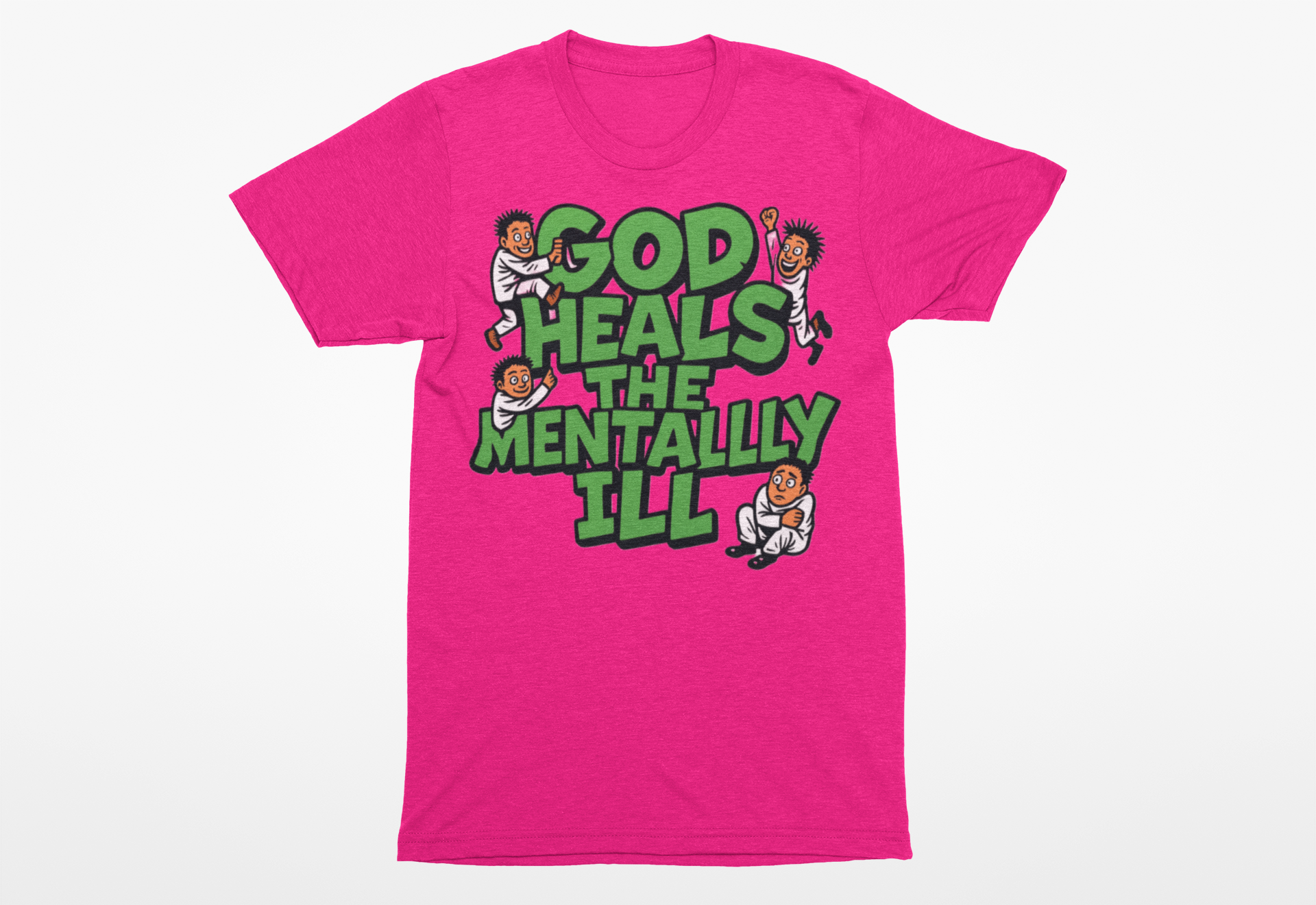 God Heals Tee - Pink