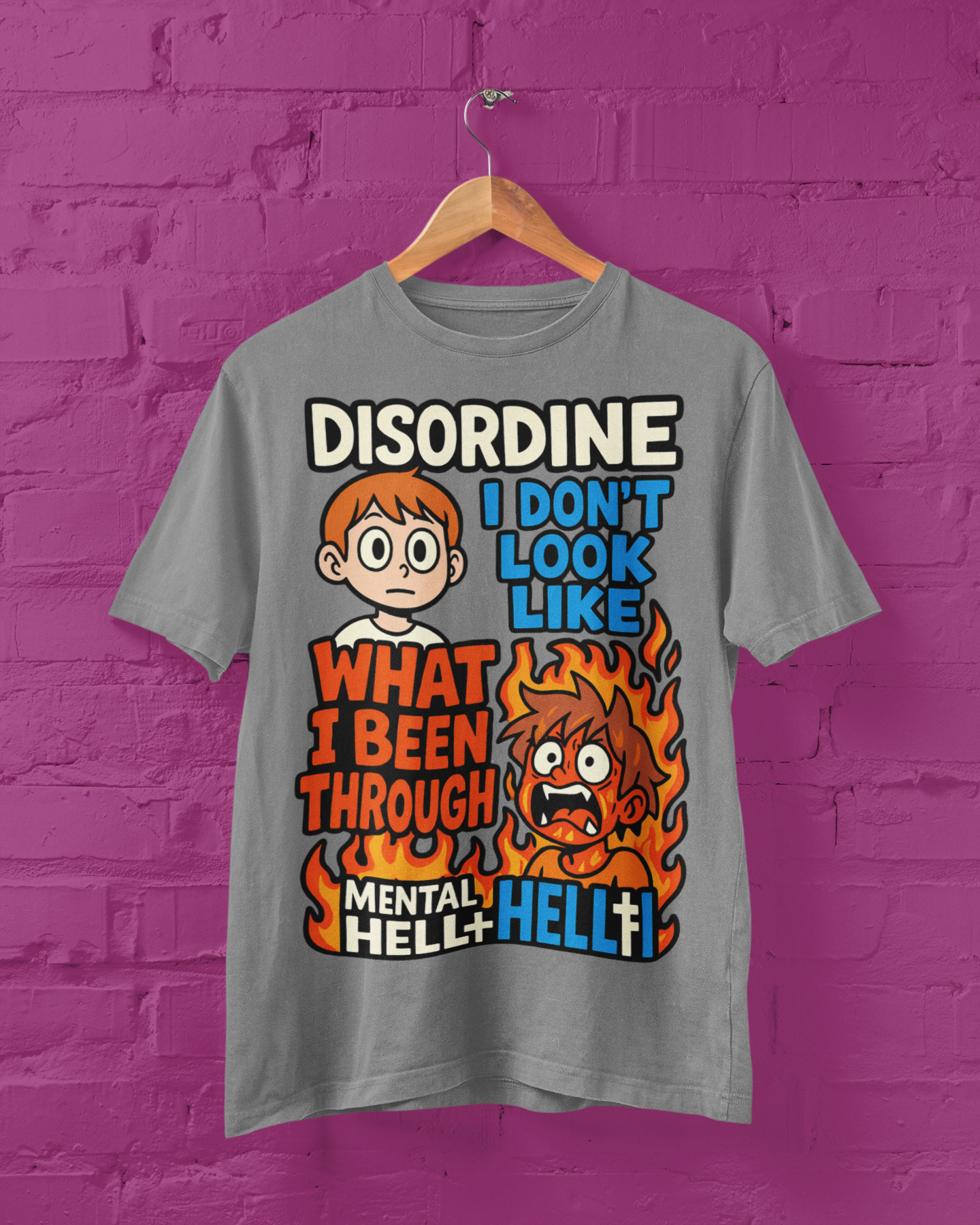 Mental Hell Tee - Sky Blue
