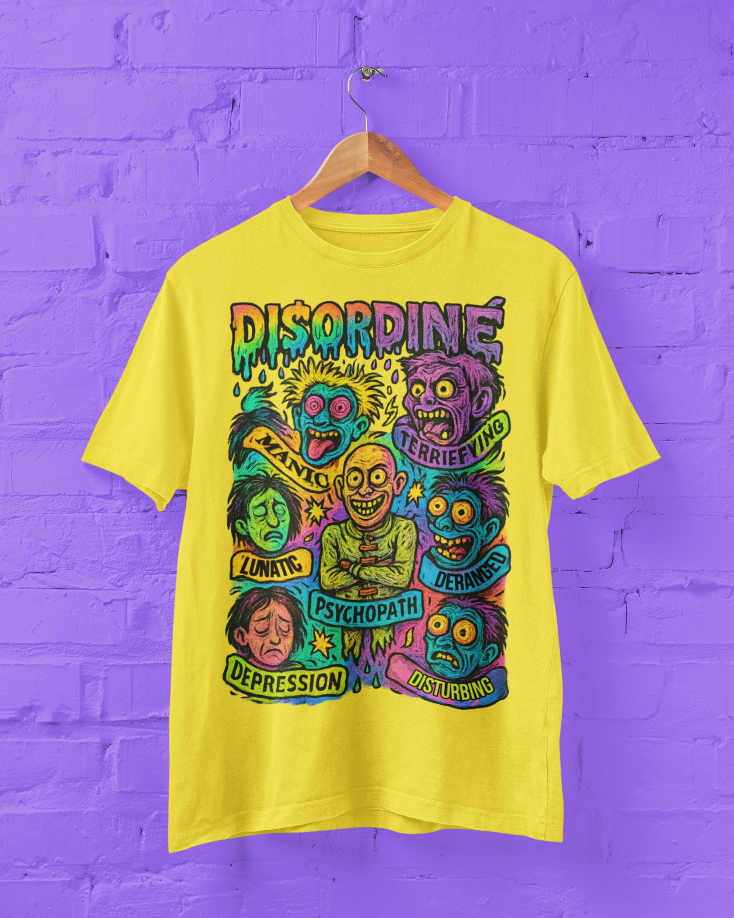 Psyco Tee - Yellow